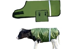YAXSHIMU Calf Warm Clothes Calf Saver Coat Blanket for Keep Cow Warmming Thickened Belly Protection Windproof Large Size Green,1PCS