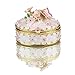 YU FENG Butterfly Trinket Box Hinged For Girls, Handmade Jewelry Box Decorated With Crystal For Gift (Butterfly Box)