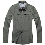 Women’s Fishing Shirt, Quick Dry Sun UV Protection Convertible Long Sleeve Hiking Camping Shirts
