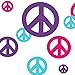 Girls Wall Decals Room Decor Stickers Peace & Love (Peace Sign)
