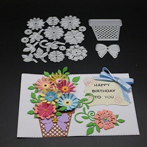 fomoisclU Butterfly Flower Style Metal Cutting Dies DIY Scrapbook Album Paper Crafts Decor - Silver
