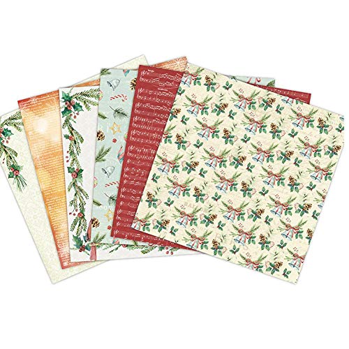 Zhanwang17 Background Decorative Paper - Christmas Pattern Paper Photo Album Decorative Paper Card Background Paper for Home Decorative