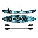 Vibe Kayaks Skipjack 120T 12' Tandem Sit On Top Kayak 2 or 3 Person Package (Sea Breeze) - Includes 2 Deluxe Seats and 2 Paddles