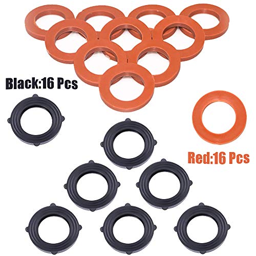 Vetico Garden Hose Washer Heavy Duty Rubber Washer Seals Fit All Standard 3/4 Inch Garden Hose