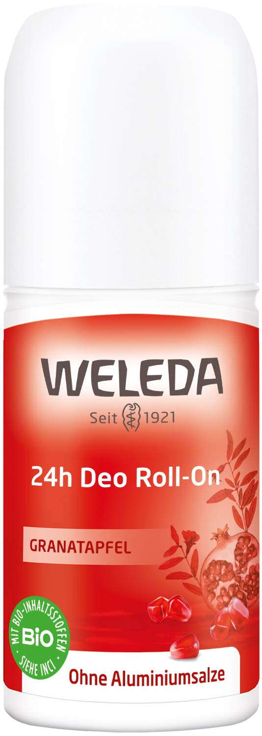 Weleda 24 Hour Roll-On Deodorant, Pomegranate, 1.7 Fluid Ounce