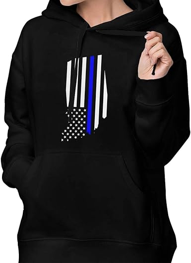 thin blue line hoodie women's