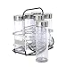 Boroux Original Starter Kit - 6 Pure Borosilicate 16.9 oz BPA Free Reusable Glass Water Bottles with Stainless Steel lid and 1 Stainless Steel Multipurpose Rack. Great for Essential Oils