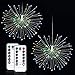 LED Fairy String Light Starburst with Remote Control Decorative Lights Bulbs Christmas Light Hanging 2 Pack Waterproof 8 Modes 120 LED Starry Lights Patio Fireworks Battery Operated Indoor Lighting