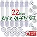 Limited SALE - Baby Safety Locks - 6 LATCHES, 8 CORNER GUARDS, 8 OUTLET PLUGS | Child Proof Cabinets, Cupboard, Drawers, Fridge | No Tools | 3M Adhesive, Adjustable Strap & Latch System, 22 Pack Kit