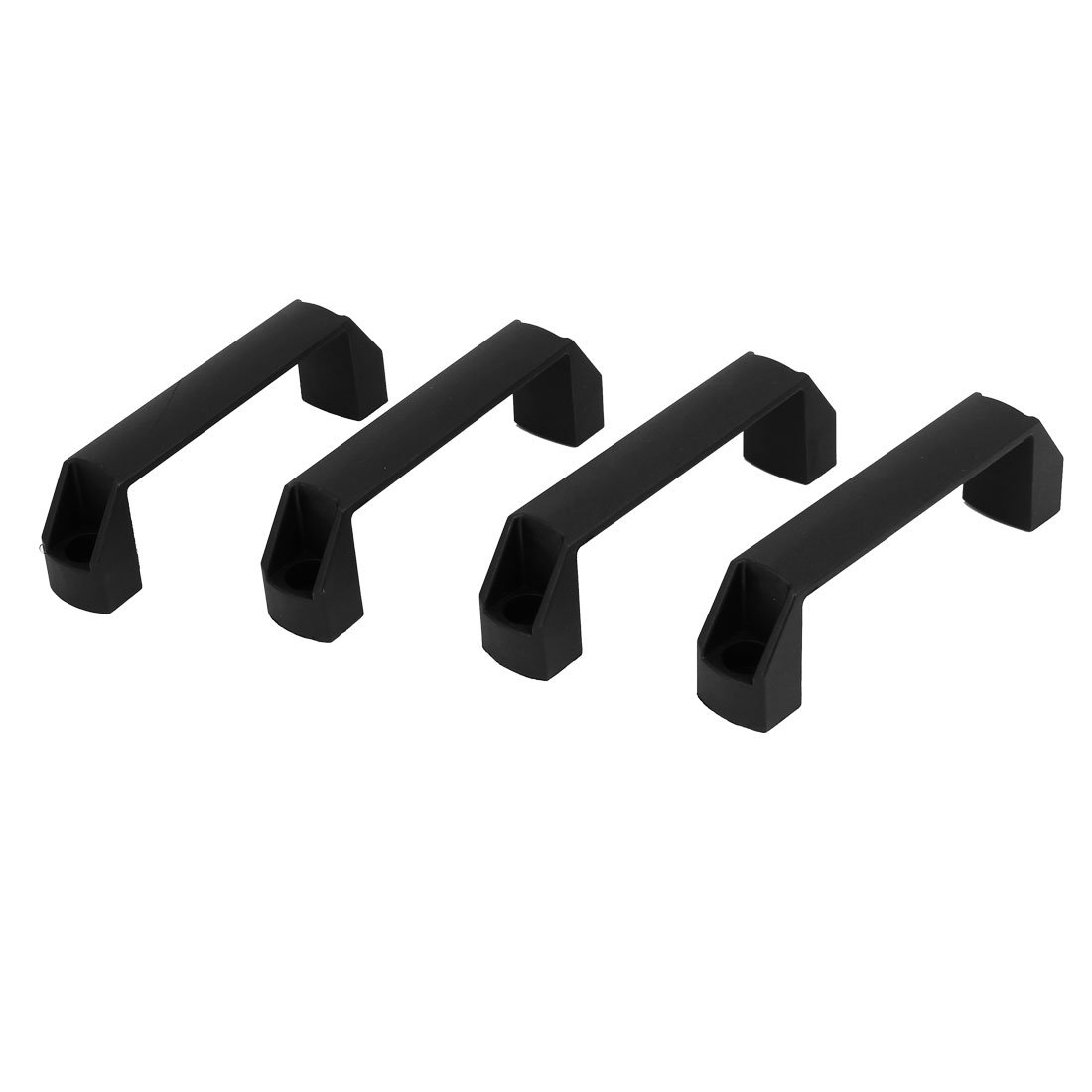Sourcingmap Cupboard Cabinet Gate Door 140mm Length Plastic Pull Handles Black 4pcs