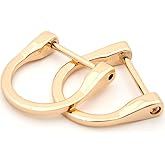 Loosco U Shape Horseshoe D-Rings, 4 PCS DIY Leather Craft Key Holder Purse Accessories for 1 Inch Strap (Gold)