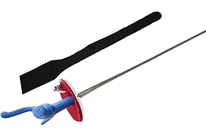 AMERICAN FENCING GEAR Foil Sword with Pistol Grip - Electric Weapon for Fencing Sport - with Weapon Bag & Body Wire Electric Socket - Guard, Guard Pad - Standard Adult Size 5 Olympic Blade