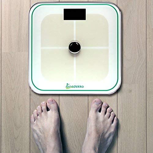 ONEDEKKO Bluetooth Smart Scale - Body Composition Monitor- 8 Measurements -Body Weight, Body Fat, Calorie, BMI, Muscle Mass, Hydration, Bone, Visceral Fat up to 8 Users- White - Thumbnail 5