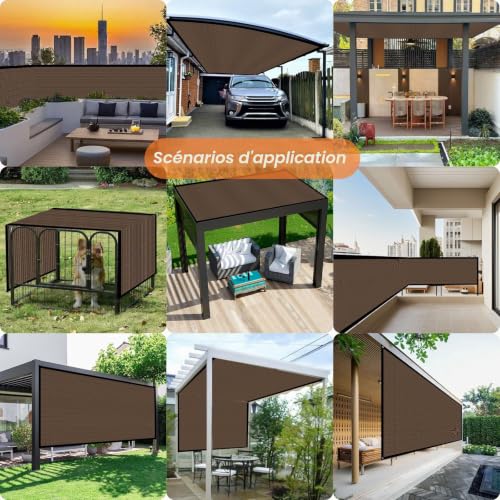 Outdoor shading net, sun protection net, 85% UV, breathable shade fabric with border, with eyelets, shade for wind cover, sand, garden, pergola, terrace, pet house.