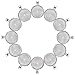 Shappy 24 Pack Bezel Pendant Trays Round Trays Pendant Blanks, 25 mm Diameter, Silver