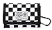 Rough Enough Canvas Travel Men Women Kids Wallet Credit Card Holder Coin Purse Pouch Case Organizer with Zipper and Checkerboard Checker Pattern Black White for Outdoor Sport School Boys Girls