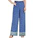 Border Print Palazzo Summer Pants
