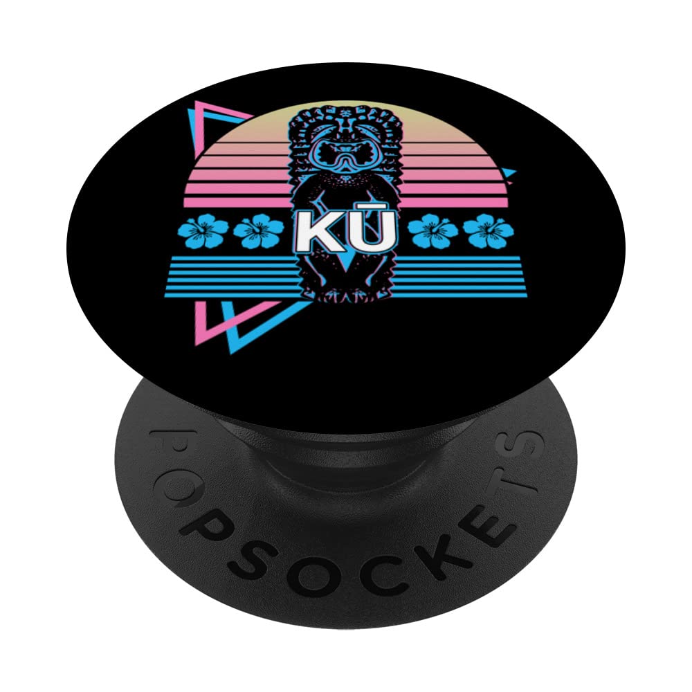 Ku Hawaiian God Ancient Hawaiian Mythology Retro PopSockets Swappable PopGrip
