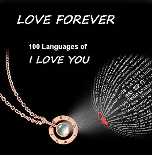 100 Languages I Love You Round Necklace Loving Memory Collarbone Fashion Jewelry Valentine\'s Day Anniversary for Lovers Couples Women Girls Family