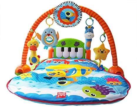 baba mama play piano gym