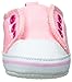 Luvable Friends Unisex Baby Crib Shoes, Pink Laceless, 6-12 Months