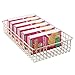 mDesign Household Metal Wire Cabinet Organizer Storage Organizer Bins Baskets trays - for Kitchen Pantry Pantry Fridge, Closets, Garage Laundry Bathroom - 16