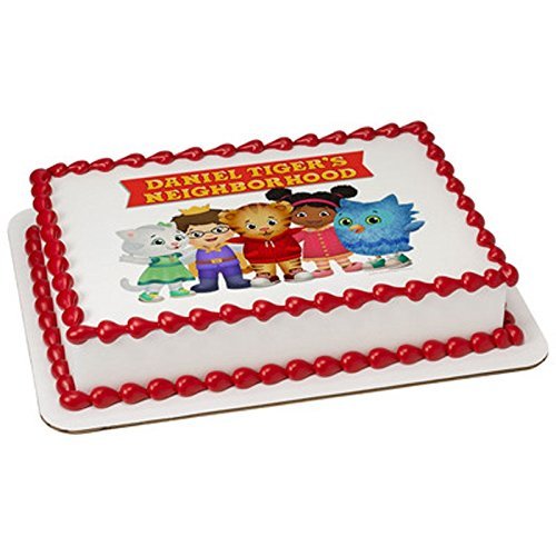 Daniel Tiger's Image Photo Cake Topper Sheet Personalized Custom Customized Birthday Party - 1/4 Sheet - 74075
