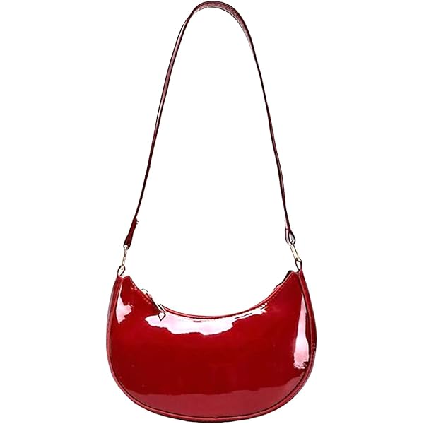 Patent Leather Evening Purse Shiny Clutch MINI Hobos Armpit