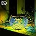 Solar Glass Ball Table Lamp Mosaic Lights 2 Pack Waterproof Night Light for Home, Garden, Patio Decoration,Ideal Gifts (Multicolor)
