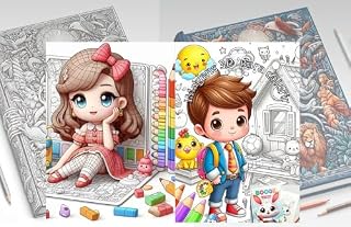 Livro Imagens infantil 3D para colorir
