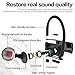 Bluetooth Headphones,TNSO Wireless Headphones, IPX5 Waterproof Sports Earphones Gym Running, HD Stereo Headset w/Mic,Noise Cancelling Bluetooth Earbuds-Blackthumb 3