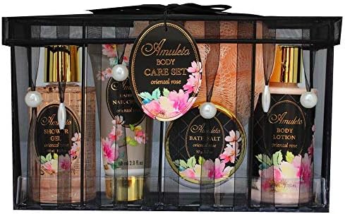 日本グランド・シャンパーニュ AMULETO (アムレート) ボディケアセット(5点) ORIGINAL (オリジナル) 150ml+150ml+50g+60ml+ボディスポンジ
