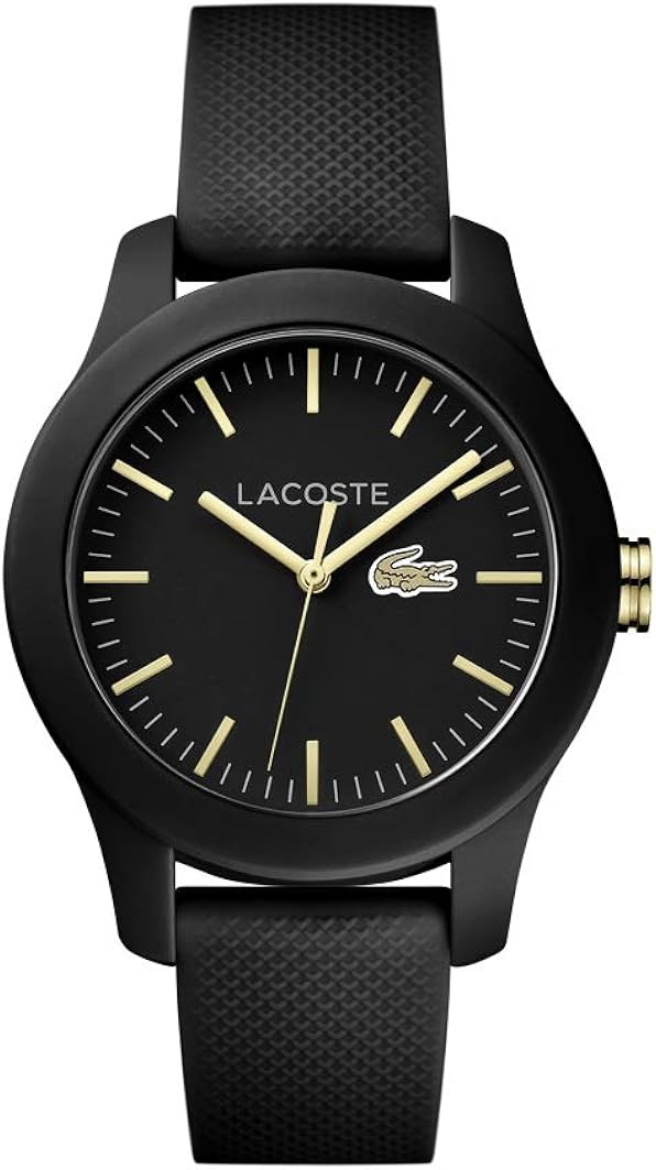 lacoste 12.12 watch black