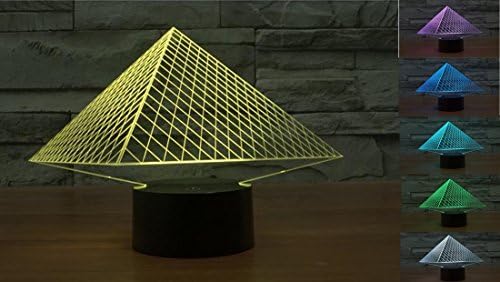 Phonecase 3D Illusion Atmosphere Light,Seven Color Gradual Changing LED Touch Switch Light for Kids Baby Bedroom- The Pyramid