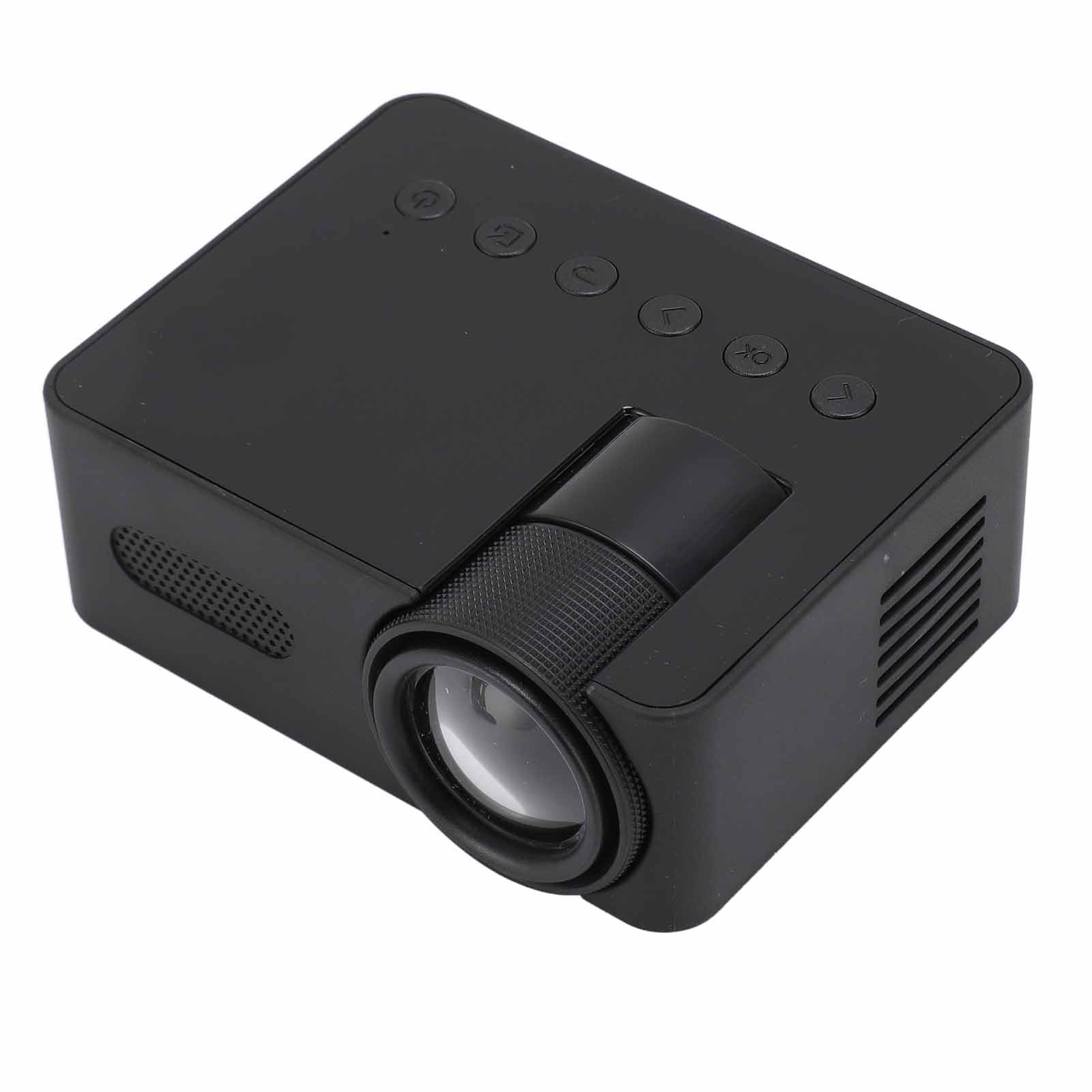 Portable Movie Projector, Plug and Play Eye Low Noise Rich Interfaces HD 1080P Mini Projector for Indoor