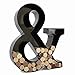 Wine Cork Holder - Metal Monogram Letter (&), Black, Large | Wine Lover Gifts, Housewarming, Engagement & Bridal Shower Gifts | Personalized Wall Art | Home Décor