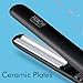 Huachi Steam Hair Straightener Flat Iron Ceramic Tourmaline Plates, Salon Hair Iron Dual Voltage Travel 2 in 1 Straightening Iron with Adjustable Temperature, 1- inch, Black