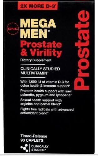 GNC Mega Men Prostate &amp; Virility Dietary Supplement GNC Vitamin 90 Caps