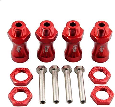 Shaluoman Wheel Hex Driver 12mm Turn 17mm Hex Adapter 30mm Extension Red Fit RC Truck