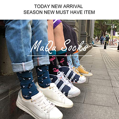 image for MUQU Men's Cool Colorful Casual Socks - Novelty Funny Casual Combed Co