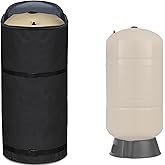 Well Pressure Tank Insulated Cover With Anti-freeze Lining Openable Top Waterproof UV Anti-freeze Round Water Well Pump Pressure Tank Covers for 34 Gallon Pressure Tank Outdoor Winter Protection,Black