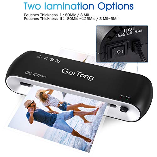Laminator GerTong A4 Laminator 4 in 1 Thermal Laminator 9 inches 20 Laminating Pouches Paper Trimmer Corner Rounder for Home Office School