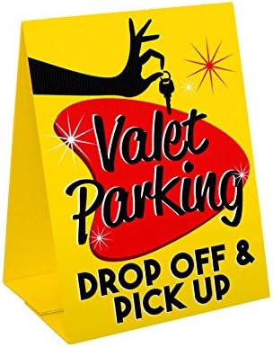 Fantastic Displays Portable Corrugated Plastic 18" x 24" A-Frame Sandwich Board Sign (VALET PARKING - B)