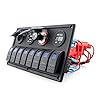 IztossDigital-Voltmeter12V-power-Socket-Double-USB-Power-Charger-Adapter-ABS-Flush-Mount-blue-8-gang-rocker-switch-Panel-for-RV-Car-Boat