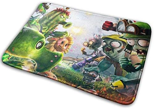 kjhglp Door Mat Plants Vs Zombies Non-Slip Bath MatDecorative Doormat,Bathroom Kitchen Floor Carpet Mat 23.6x15.8