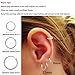 3 Pairs Sterling Silver 8mm Small Hoop Earrings Set Hypoallergenic Endless Cartilage Huggie Earrings for Women Men Girls