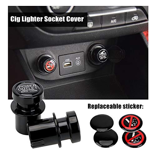 BreaDeep Cigarette Lighter Socket Cover Cap 2 Pack, Universal Waterproof Dustproof Plug for Car Power Outlet - Necessary Car Accessory to Prevent Children from Electric Shock