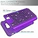 LeYi Galaxy J7 Perx Case,Galaxy J7 Prime / J7 V/ J7 Sky Pro/Halo Glitter Case with Tempered Glass Screen Protector [2 Pack], Hybrid Heavy Duty Protection Case for Samsung Galaxy J7V 2017 TP Purple