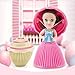 Vndaxau 2 Pack Cupcake Surprise Scented Princess Doll,Reversible Cake Transform to Mini Princess Doll