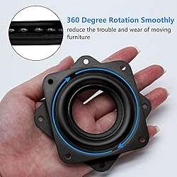 4 Pcs 3 Inch Square Rotating Bearing Plate, 150lbs
